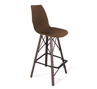 Барный стул SHT-ST29/S80 (коричневый ral 8014/темный орех/черный) в Артеме
