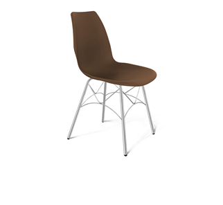 Кухонный стул SHT-ST29/S107 (коричневый ral 8014/хром лак) в Артеме