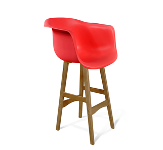 Барный стул SHT-ST31/S65 (красный/светлый орех) в Артеме