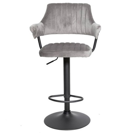 Мягкий барный стул КАНТРИ WX-2917 вельвет светло-серый во Владивостоке - изображение