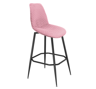 Барный стул SHT-ST29-С22 / SHT-S148 (розовый зефир/черный муар) в Находке