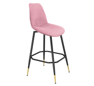 Барный стул SHT-ST29-С22 / SHT-S148 (розовый зефир/черный муар/золото) во Владивостоке