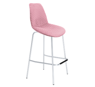 Барный стул SHT-ST29-С22 / SHT-S29P (розовый зефир/хром лак) во Владивостоке