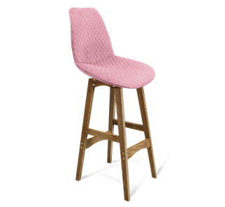 Барный стул SHT-ST29-С22 / SHT-S65 (розовый зефир/дуб брашированный коричневый) во Владивостоке
