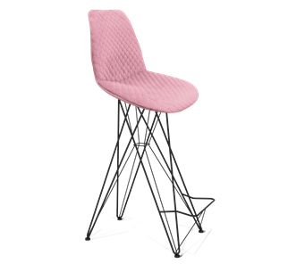 Барный стул SHT-ST29-С22 / SHT-S66 (розовый зефир/черный муар) во Владивостоке - предосмотр