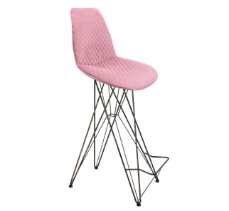 Барный стул SHT-ST29-С22 / SHT-S66 (розовый зефир/черный муар/зол.патина) во Владивостоке - предосмотр