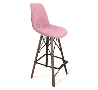 Барный стул SHT-ST29-С22 / SHT-S80 (розовый зефир/темный орех/черный) во Владивостоке