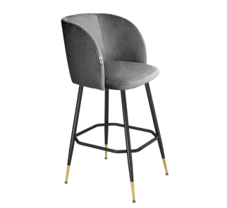 Барный стул SHT-ST33 / SHT-S148 (угольно-серый/черный муар/золото) в Артеме