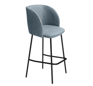 Барный стул SHT-ST33 / SHT-S29P (синий лед/черный муар) в Уссурийске