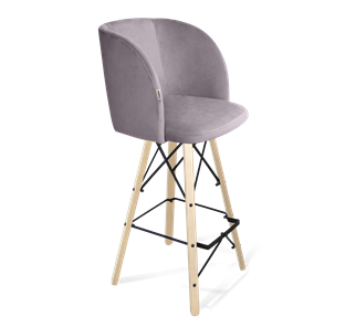 Барный стул SHT-ST33 / SHT-S80 (сиреневая орхидея/прозрачный лак/черный) во Владивостоке