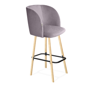 Барный стул SHT-ST33 / SHT-S94 (сиреневая орхидея/прозрачный лак/черный муар) в Уссурийске