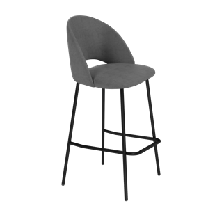 Барный стул SHT-ST34 / SHT-S29P (платиново-серый/черный муар) в Артеме