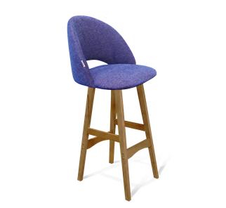 Барный стул SHT-ST34 / SHT-S65 (синий мираж/светлый орех) в Артеме