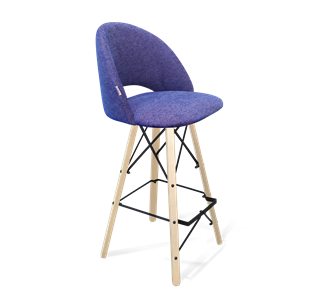 Барный стул SHT-ST34 / SHT-S80 (синий мираж/прозрачный лак/черный) в Артеме