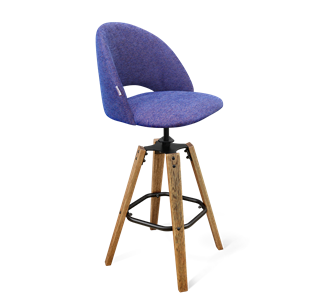 Барный стул SHT-ST34 / SHT-S93 (синий мираж/браш.коричневый/черный муар) в Артеме