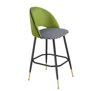 Барный стул SHT-ST34-3 / SHT-S148 (оливковый/гусиная лапка/черный муар/золото) в Артеме
