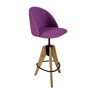 Барный стул SHT-ST35 / SHT-S92 (ягодное варенье/браш.коричневый/черный муар) в Уссурийске