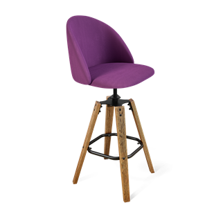 Барный стул SHT-ST35 / SHT-S93 (ягодное варенье/браш.коричневый/черный муар) в Находке