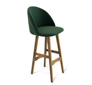 Барный стул SHT-ST35-2 / SHT-S65 (лиственно-зеленый/дуб брашированный коричневый) во Владивостоке