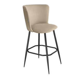 Барный стул SHT-ST36 / SHT-S148 (ванильный крем/черный муар) в Артеме