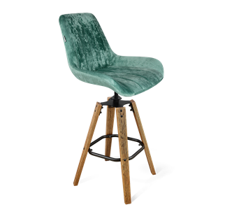 Барный стул SHT-ST37 / SHT-S93 (зеленый чай/браш.коричневый/черный муар) в Находке