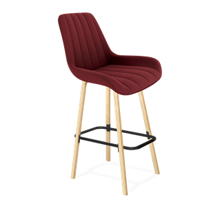 Барный стул SHT-ST37 / SHT-S94 (рубиновое вино/прозрачный лак/черный муар) в Артеме