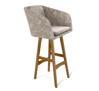 Барный стул SHT-ST43-1 / SHT-S65 (карамельный латте/светлый орех) в Артеме
