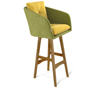 Барный стул SHT-ST43-2 / SHT-S65 (фисташковый десерт/светлый орех) в Артеме