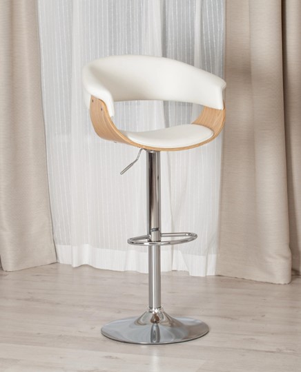 Барный стул VIMTA (mod.4021S) белый/натуральный/хром арт.13660 во Владивостоке - изображение 10