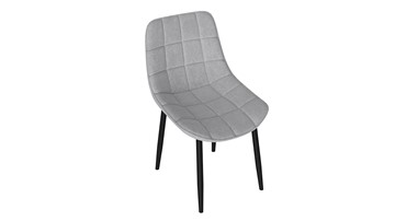 Обеденный стул Boston (Черный муар/Велюр V004 светло-серый) в Артеме