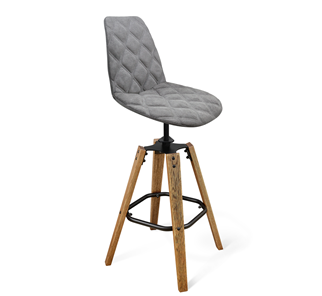Барный стул SHT-ST29-C20/S93 (серый туман/брашированный коричневый/черный муар) в Артеме