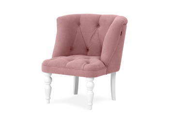 Кресло на ножках Бриджит розовый ножки белые в Артеме
