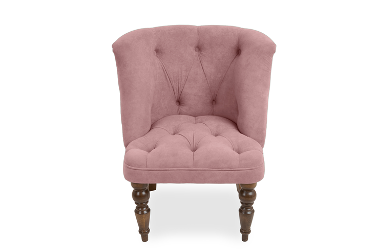 Мягкое кресло Бриджит розовый ножки коричневые во Владивостоке - изображение 1