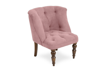 Мягкое кресло Бриджит розовый ножки коричневые в Артеме