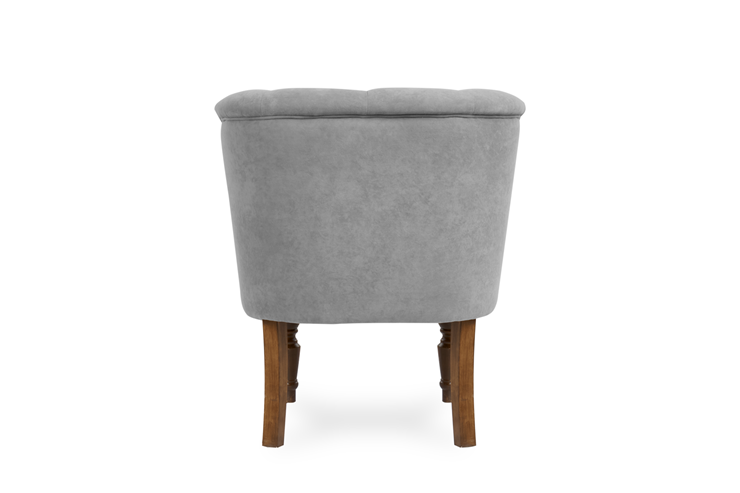 Кресло Бриджит серый ножки коричневые в Артеме - изображение 5