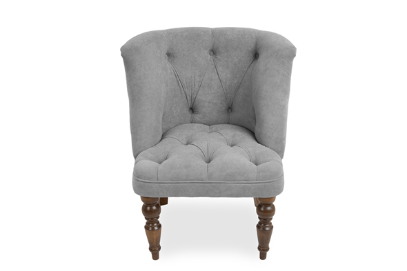 Кресло Бриджит серый ножки коричневые в Артеме - изображение