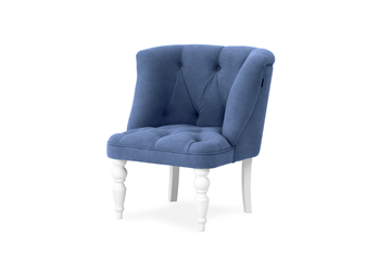 Кресло на ножках Бриджит синий ножки белые в Артеме - предосмотр