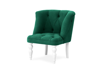 Кресло на ножках Бриджит зеленый ножки белые в Артеме