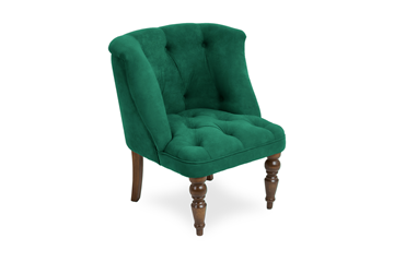 Кресло Бриджит зеленый ножки коричневые в Артеме - предосмотр