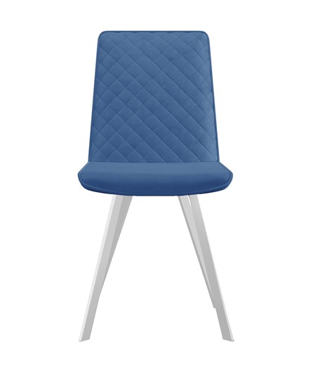 Кухонный стул 202, микровелюр B8 blue, ножки белые во Владивостоке - изображение 1
