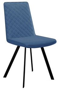 Кухонный стул 202, микровелюр B8 blue, ножки черные во Владивостоке - предосмотр