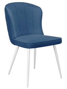 Кухонный стул 209, микровелюр B8 blue, ножки белые в Уссурийске