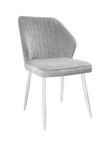 Мягкий стул 222 v08 светло-серый, ножки белые в Артеме