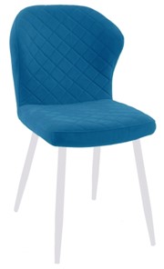 Кухонный стул 239 синий, ножки белые в Артеме