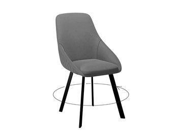 Обеденный стул 246 Поворотный темно-серый/черный в Уссурийске - предосмотр