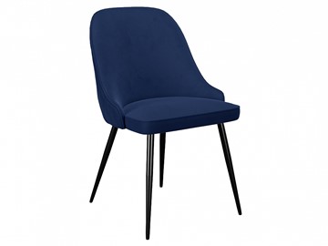 Кухонный стул 256, микровелюр К17 синий, ножки черные в Артеме