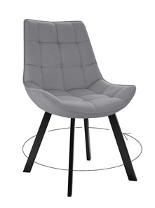 Обеденный стул 263 Поворотный, Микровелюр B22 Grey / опоры черные в Уссурийске - предосмотр