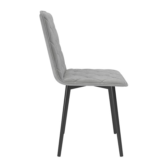 Обеденный стул Антика, велюр тенерифе грей/Цвет металл белый в Артеме - изображение 2