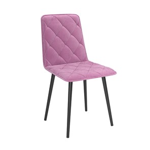 Обеденный стул Антика, велюр тенерифе розовый/Цвет металл черный в Артеме