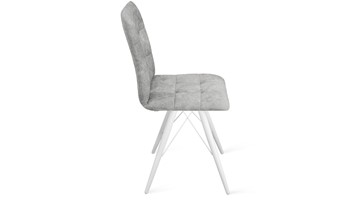 Обеденный стул Аспен К3 (Белый матовый/Микровелюр Wellmart Silver) во Владивостоке - предосмотр 1